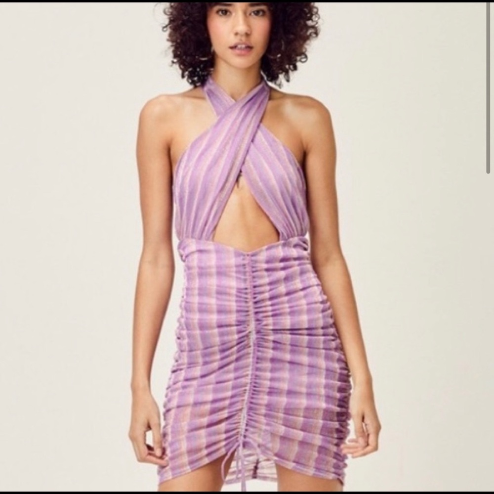 For Love and Lemons Purple Shimmer Dress